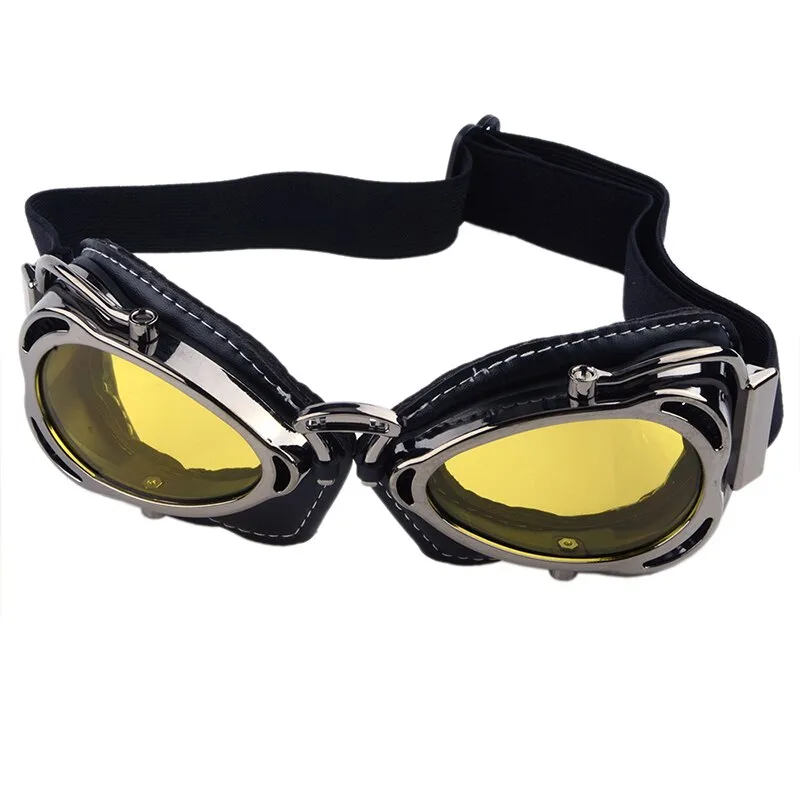 View 5 — Vintage-style steampunk sunglasses — motorcycle