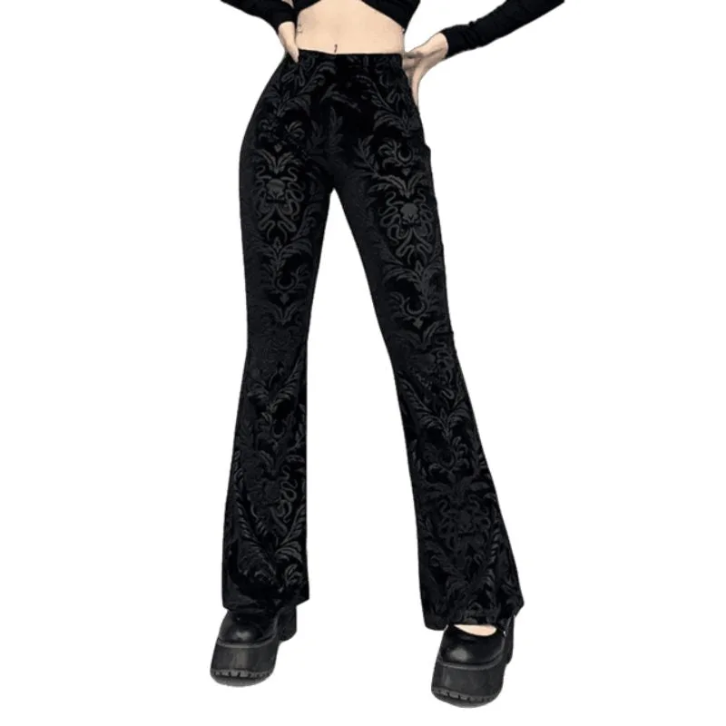 Women’s gothic steampunk trousers — black