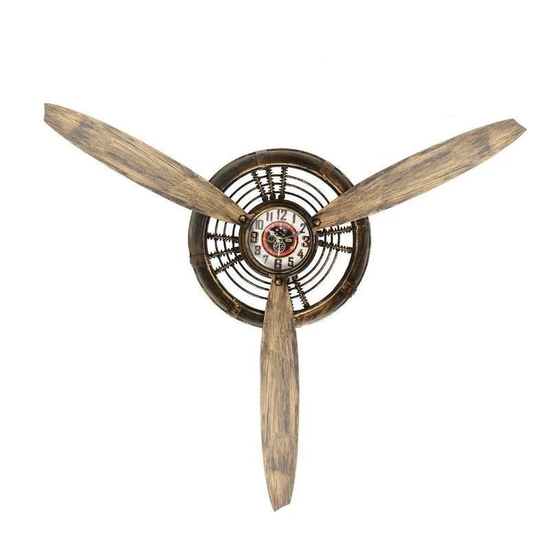 Steampunk clock — propeller aeroplane Steampunk clock — propeller aeroplane