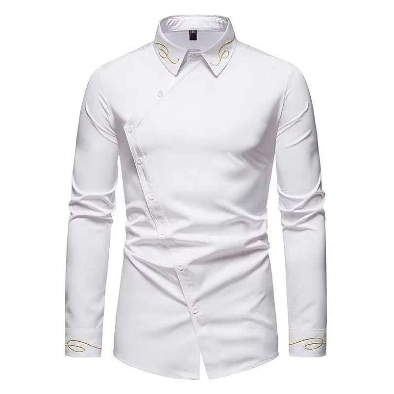 View 8 — Asymmetric steampunk shirt — buttons