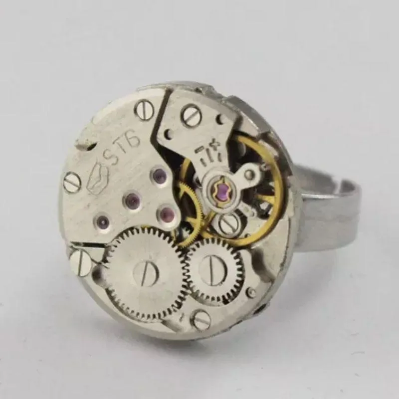 View 2 — Mechanical steampunk ring