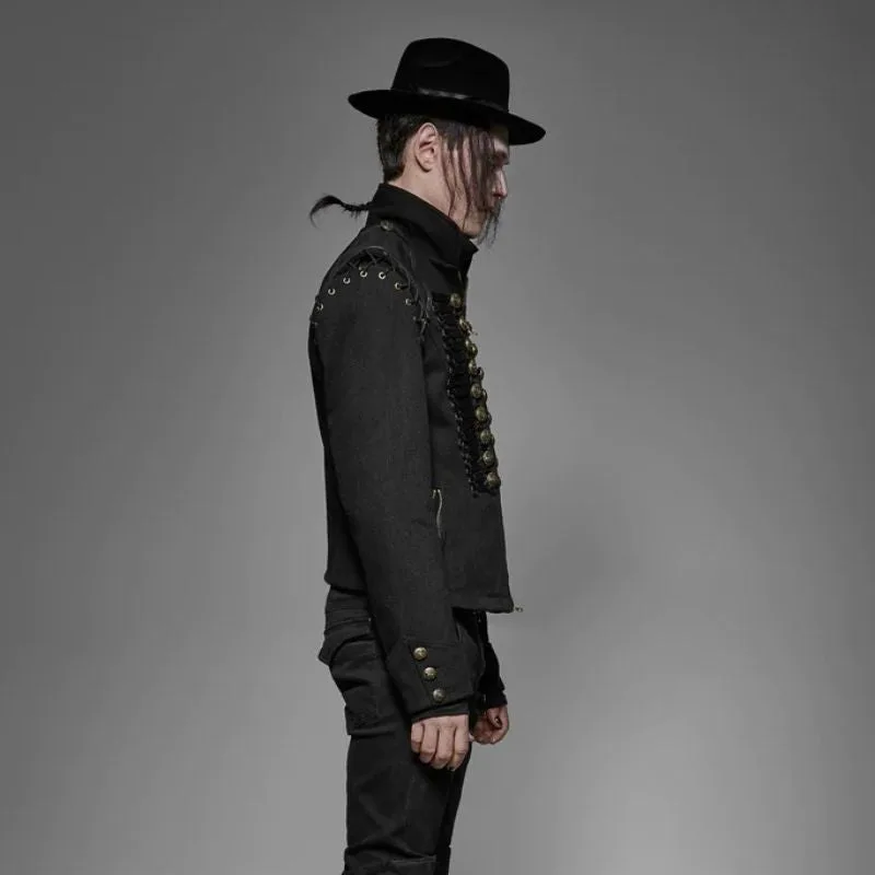 View 5 — Men’s gothic steampunk jacket — military officer