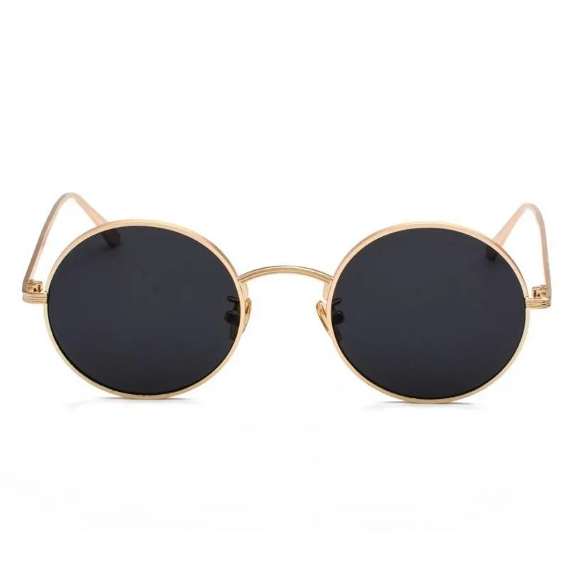 View 4 — Vintage-style steampunk sunglasses — round