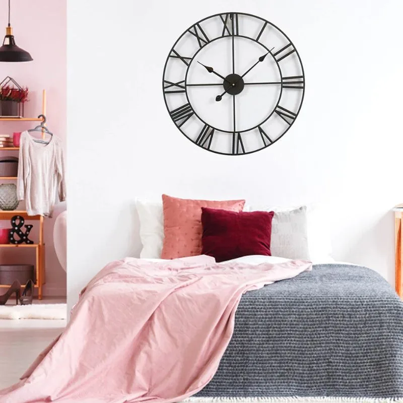 View 8 — Vintage-style steampunk clock — black