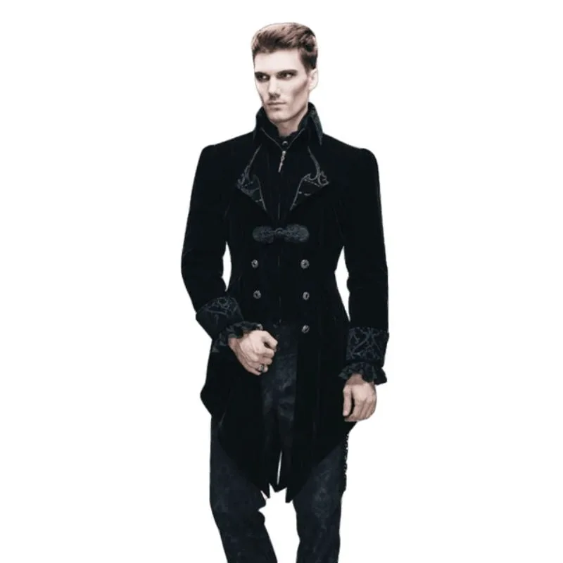 Men’s gothic steampunk jacket — velvet