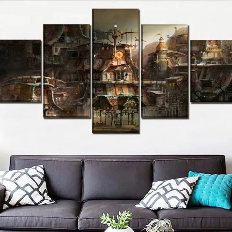View 3 — Steampunk wall art — landscape fantasy