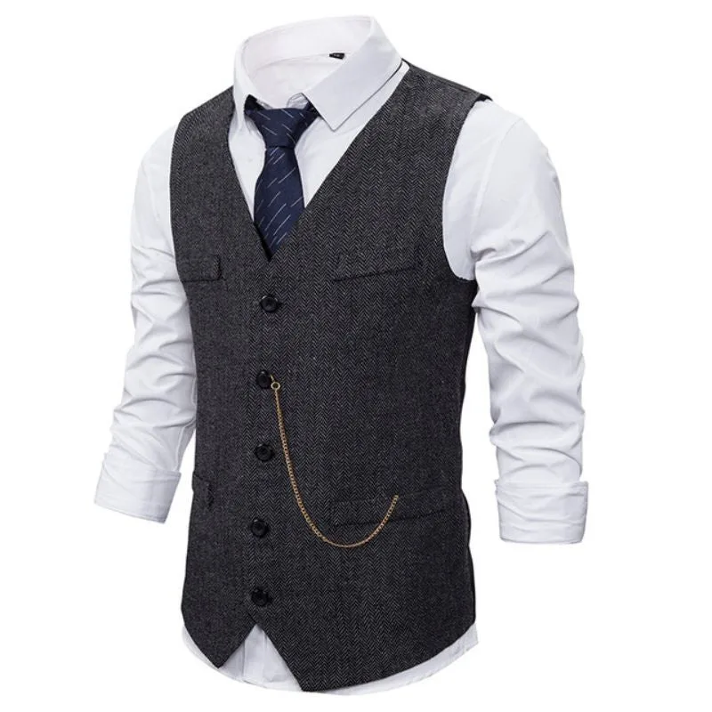 Men’s steampunk waistcoat — costume with chain