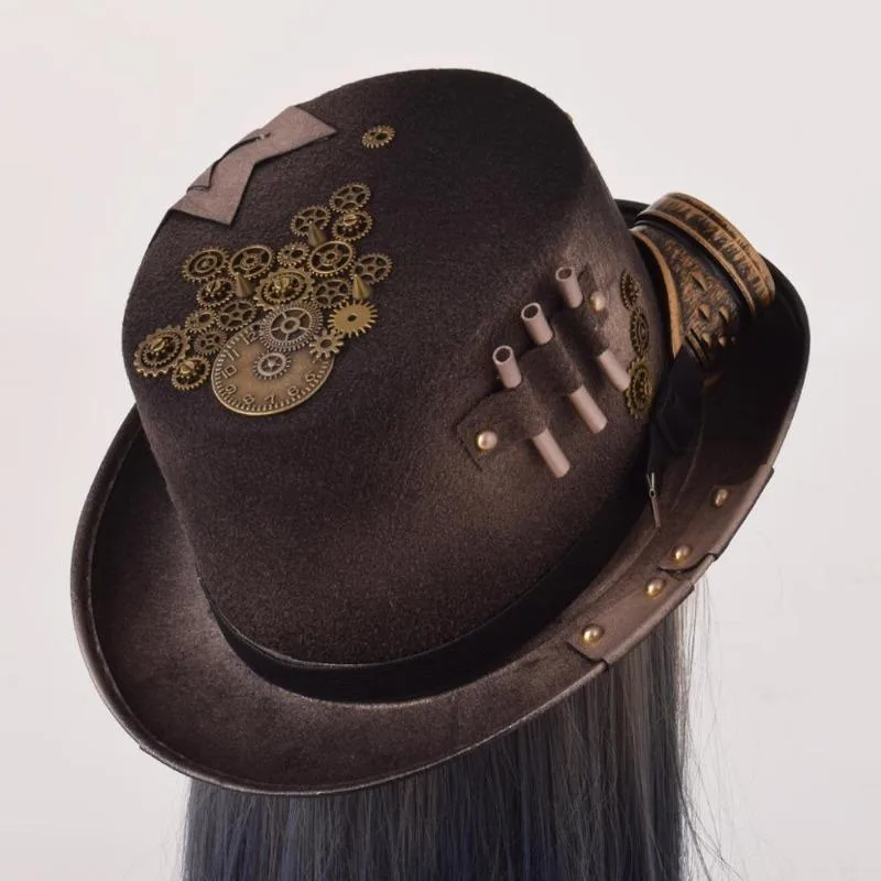 View 3 — Steampunk top hat — Hat with cogs