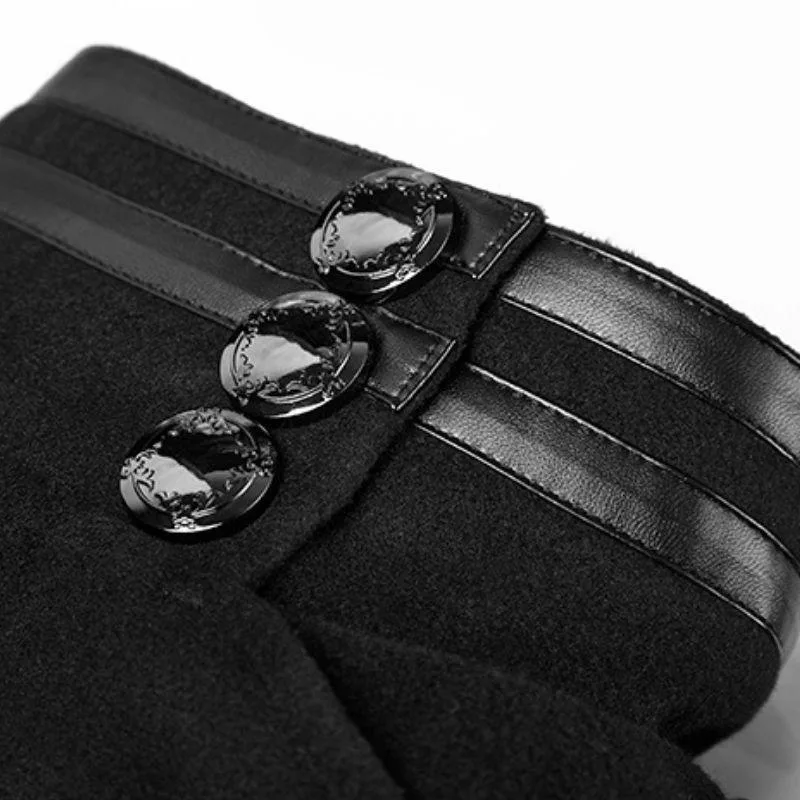 View 8 — Women’s gothic steampunk coat — long black