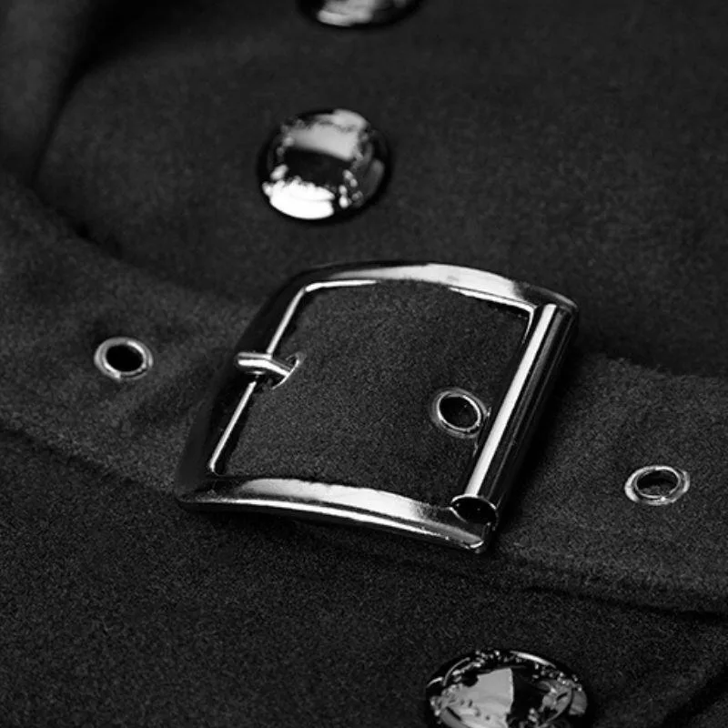 View 9 — Women’s gothic steampunk coat — long black