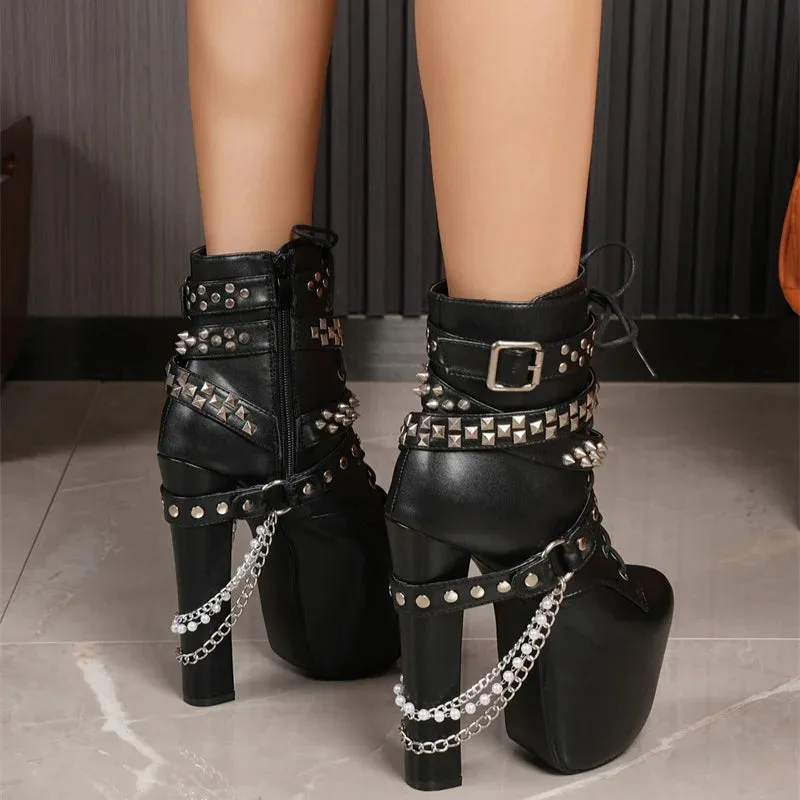View 4 — Gothic steampunk ankle boots