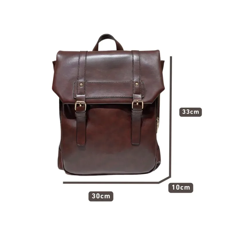 View 3 — Women’s vintage-style steampunk backpack — PU