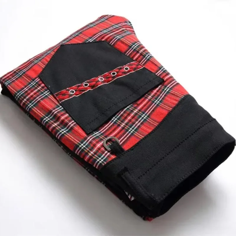 View 2 — Gothic steampunk trousers — tartan