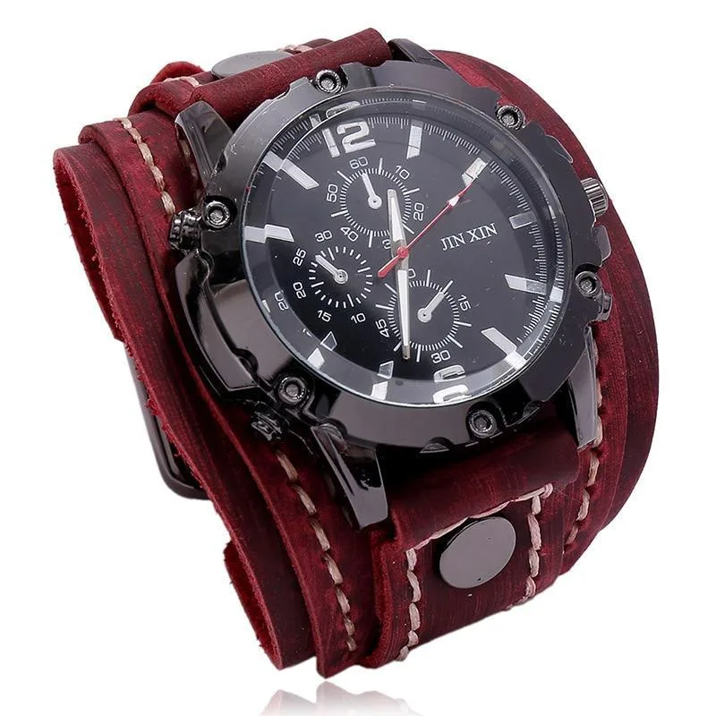 View 6 — Steampunk watch — bracelet force leather