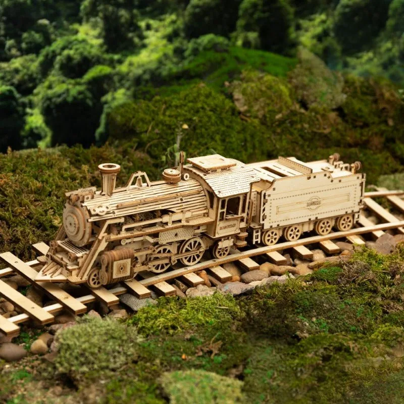 View 4 — Steampunk model kit — locomotive steam wood