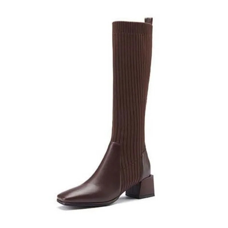 Women’s steampunk boots — socks brown