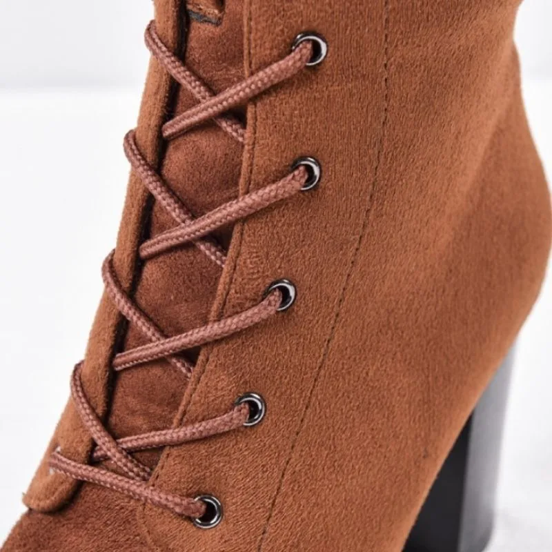 View 8 — Women’s steampunk boots — high lacing