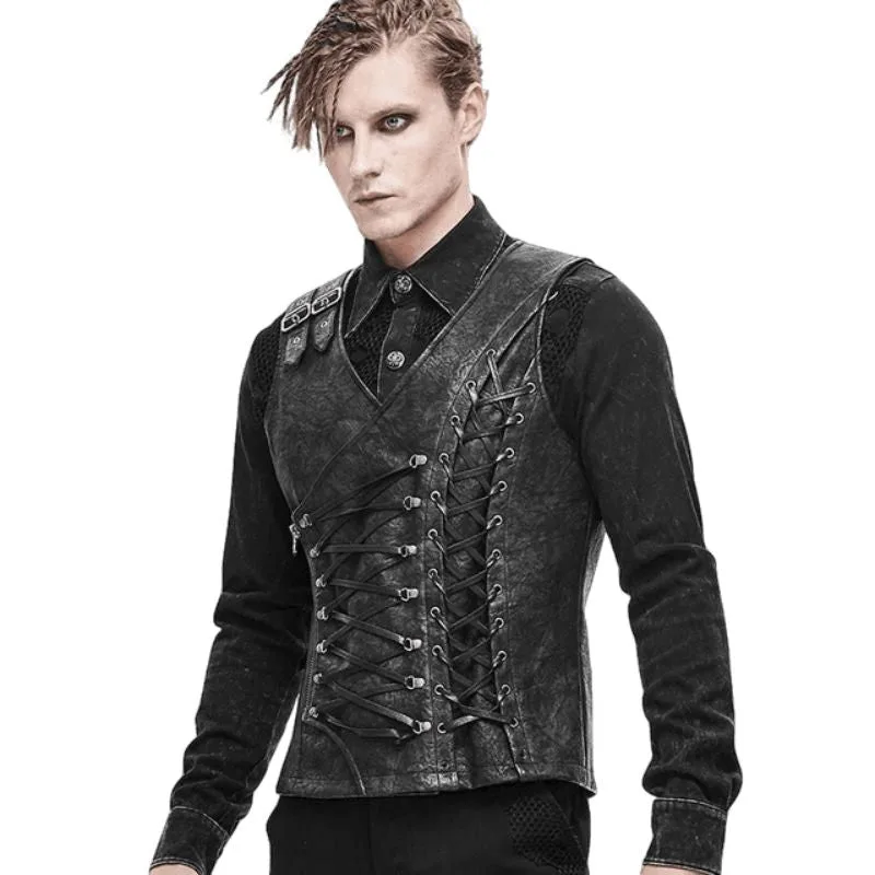 View 6 — Men’s asymmetric steampunk corset