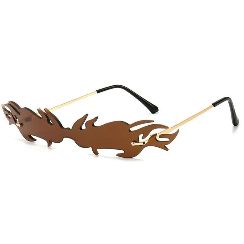 View 7 — Vintage-style steampunk sunglasses — fire