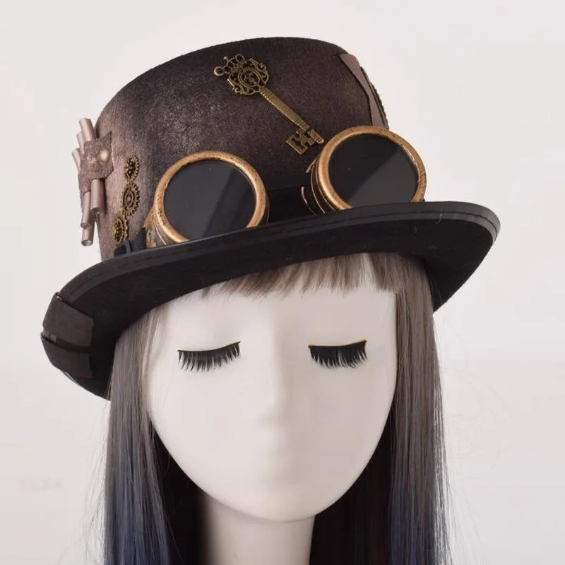 View 2 — Steampunk top hat — Hat with cogs