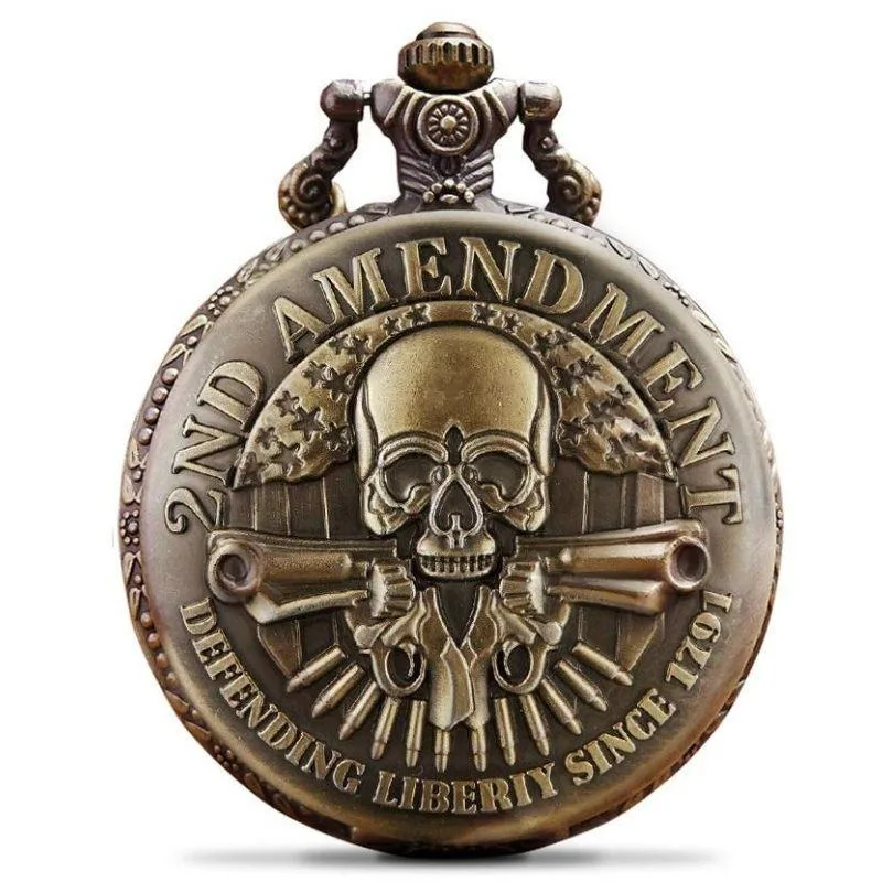 Steampunk watch — pocket skull