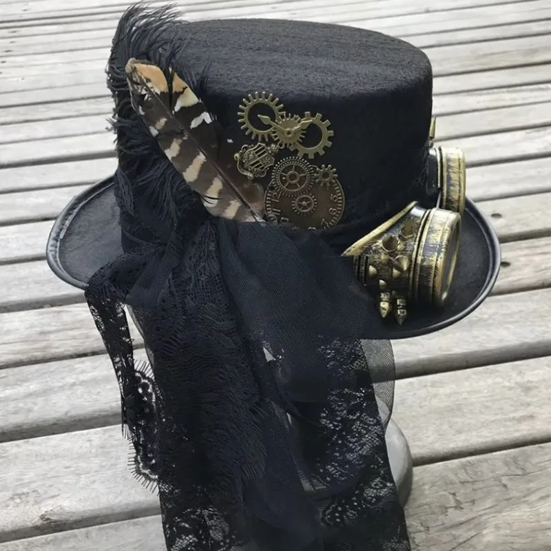 View 5 — Steampunk hat — lace