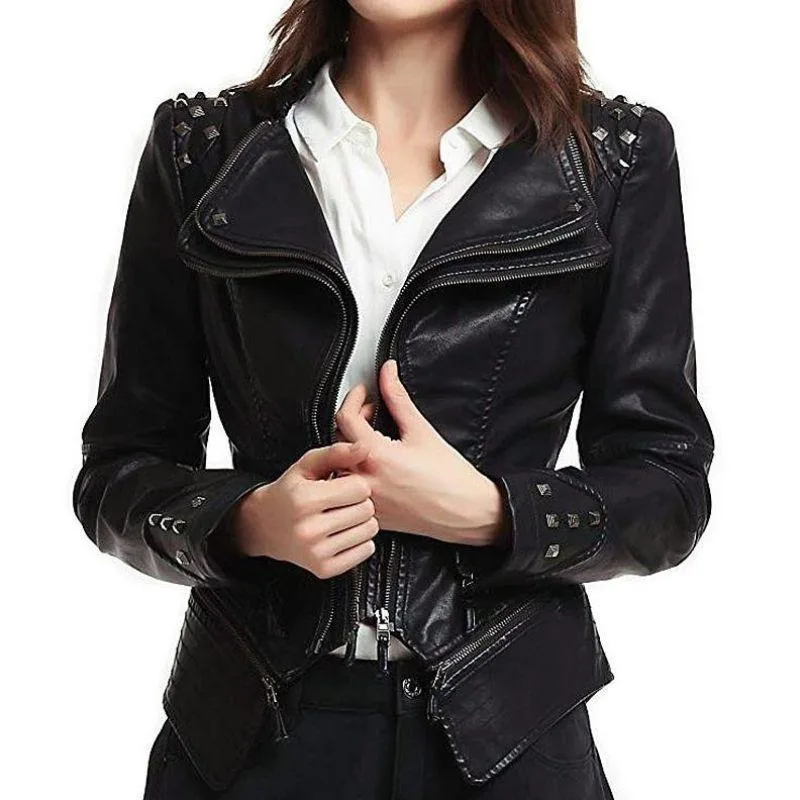 Women’s gothic steampunk jacket — faux leather
