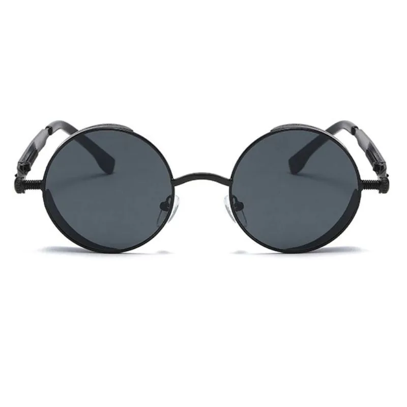 View 3 — Vintage-style steampunk sunglasses — black