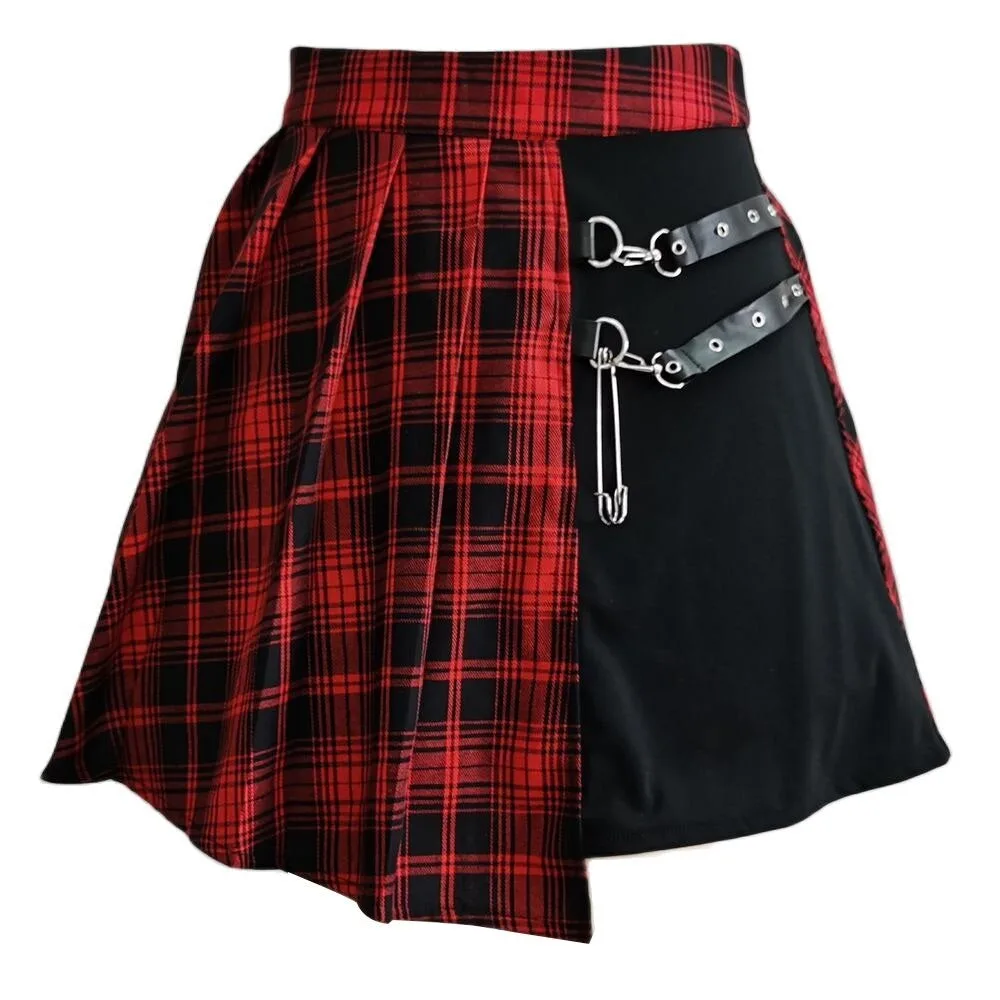 Gothic steampunk skirt — checked Gothic steampunk skirt — checked