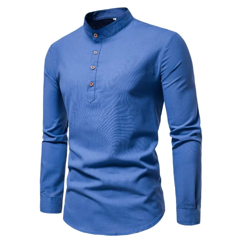 View 5 — Steampunk polo sleeve long mandarin collar