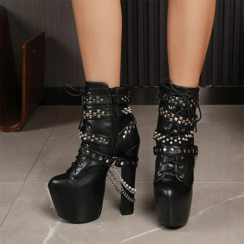 View 7 — Gothic steampunk ankle boots