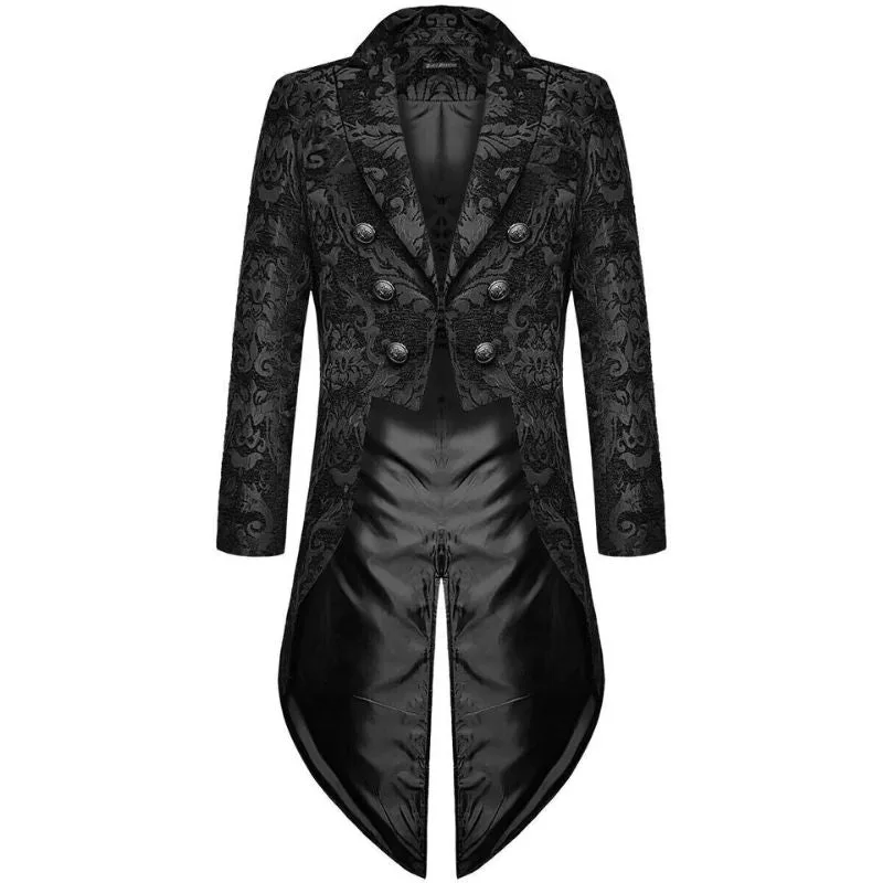 View 2 — Men’s antique-style steampunk frock coat