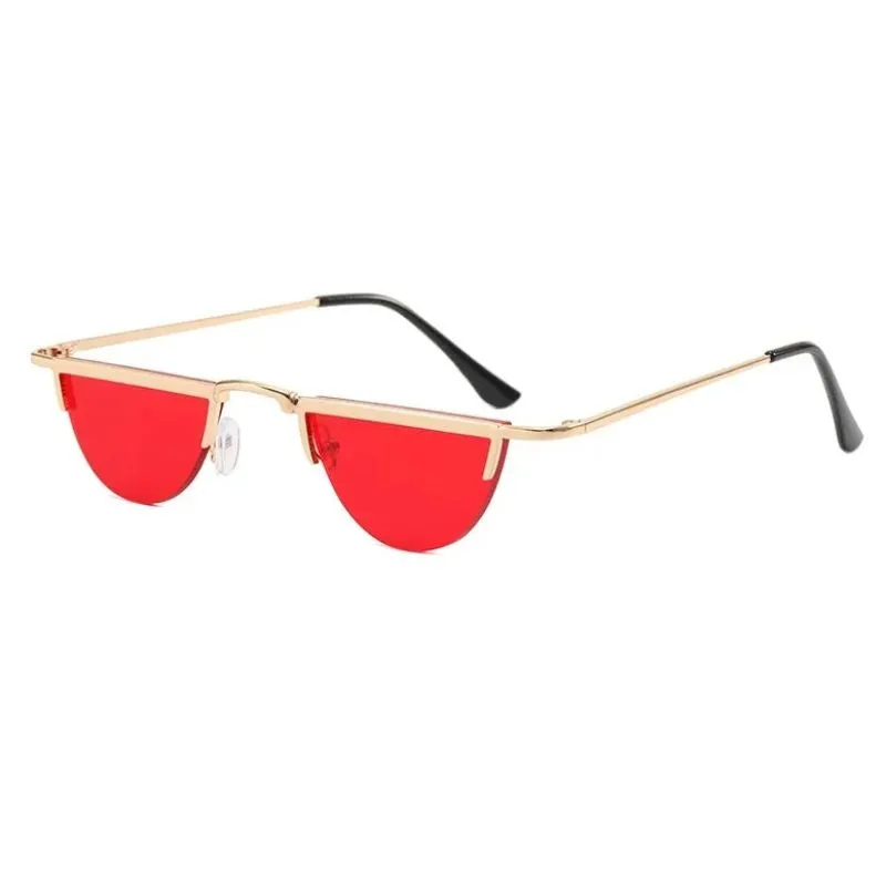 View 6 — Vintage-style steampunk sunglasses — half moon