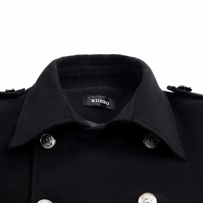 View 5 — Men’s Victorian steampunk coat — long