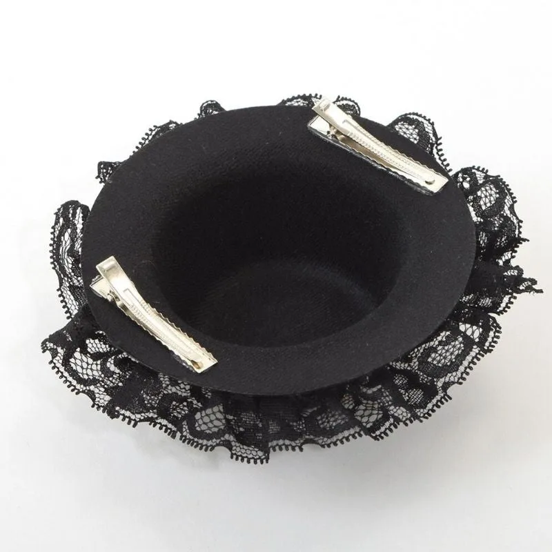 View 4 — Victorian steampunk hat — Mini with lace