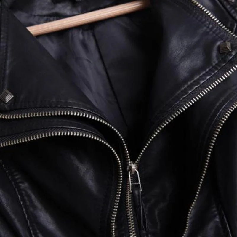 View 3 — Women’s gothic steampunk jacket — faux leather