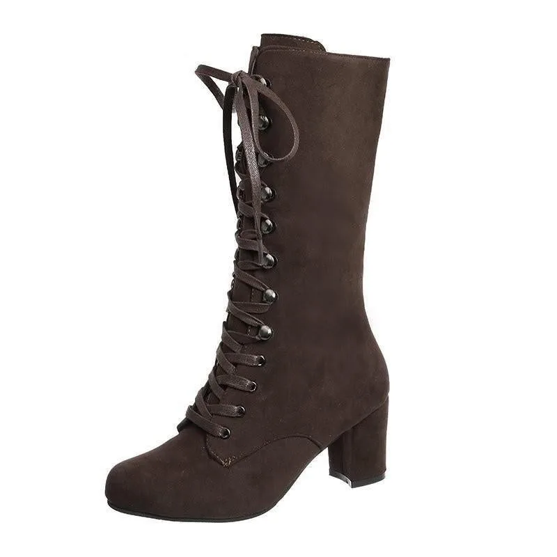 Vintage-style steampunk boots