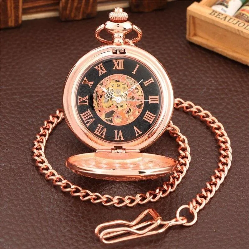 View 2 — Women’s mechanical steampunk pocket watch