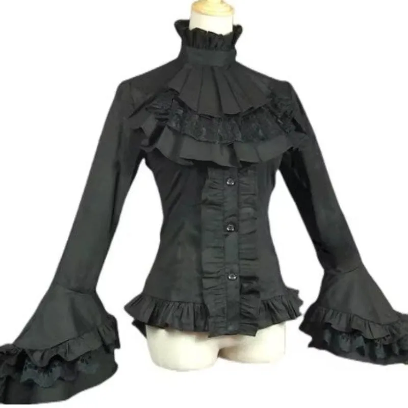 Steampunk shirt — cravat Goth white