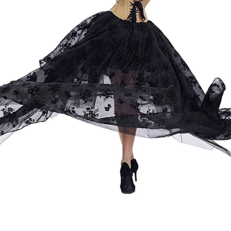 View 3 — Gothic steampunk skirt — long lace