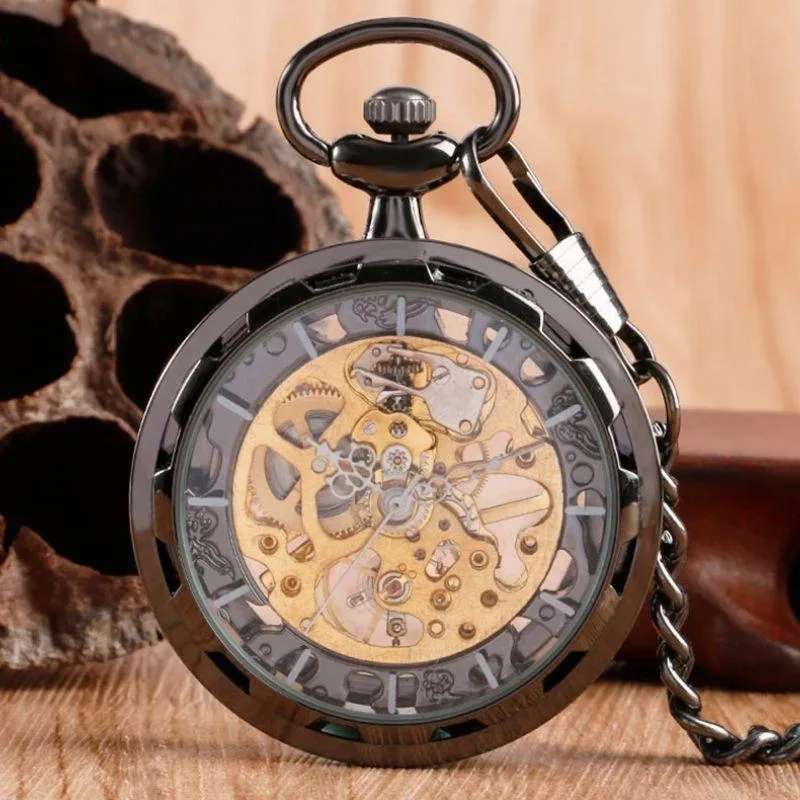View 3 — Mechanical steampunk pocket watch — skeleton