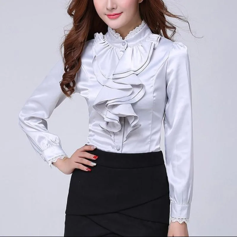 View 3 — Women’s steampunk blouse — collar cravat