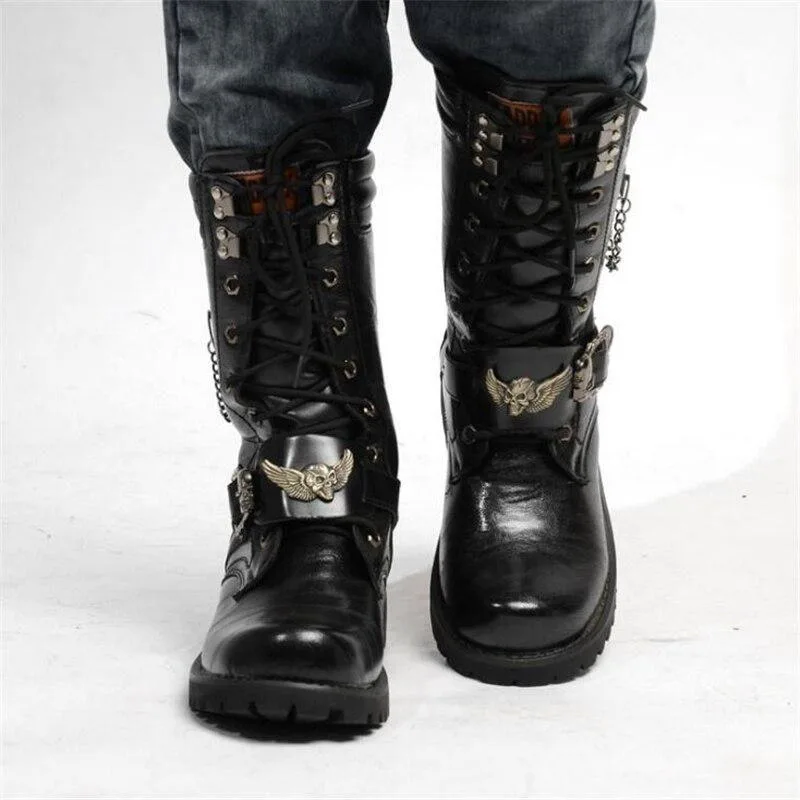 View 2 — Gothic steampunk boots — skull
