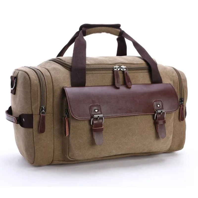 View 7 — Vintage-style steampunk bag — travel canvas