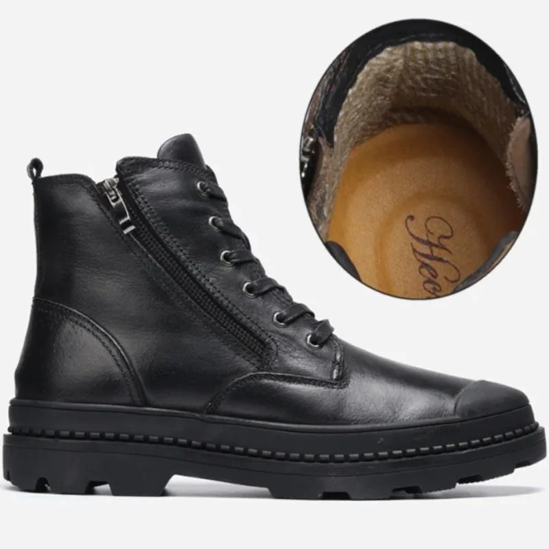 View 12 — Men’s vintage-style steampunk ankle boots — leather
