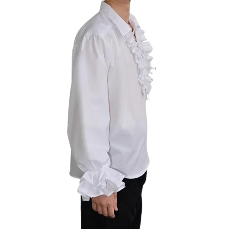 View 6 — Men’s steampunk shirt — white
