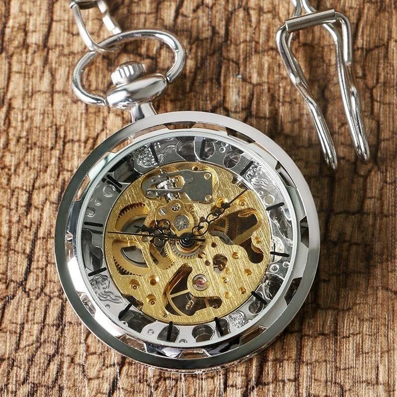 View 4 — Steampunk pocket watch — visible movement