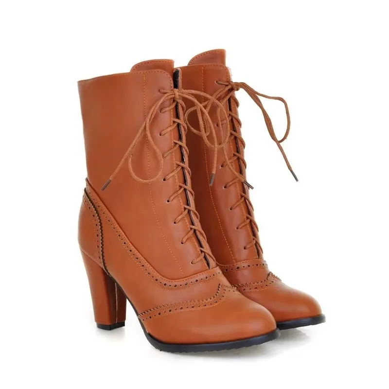 View 4 — Steampunk ankle boots — brown