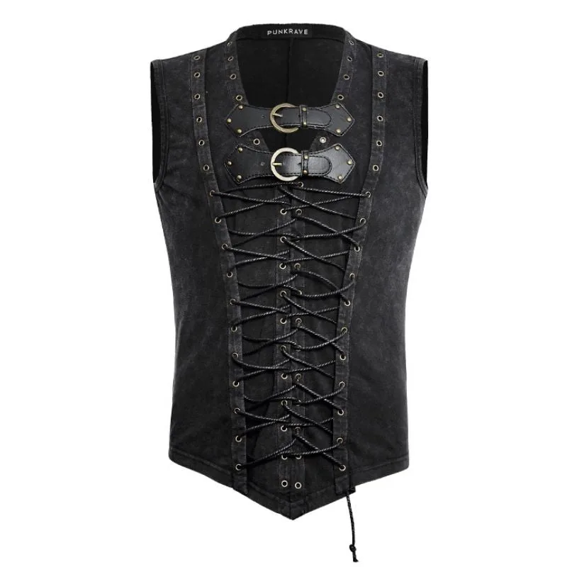 Men’s steampunk corset — lacing