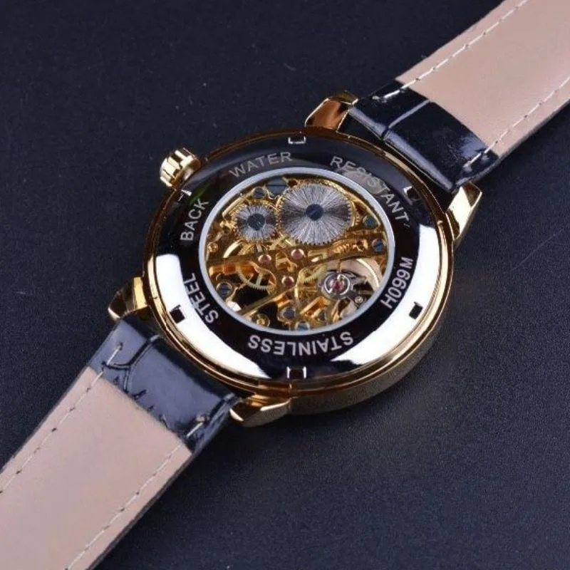 View 5 — Men’s mechanical automatic steampunk watch